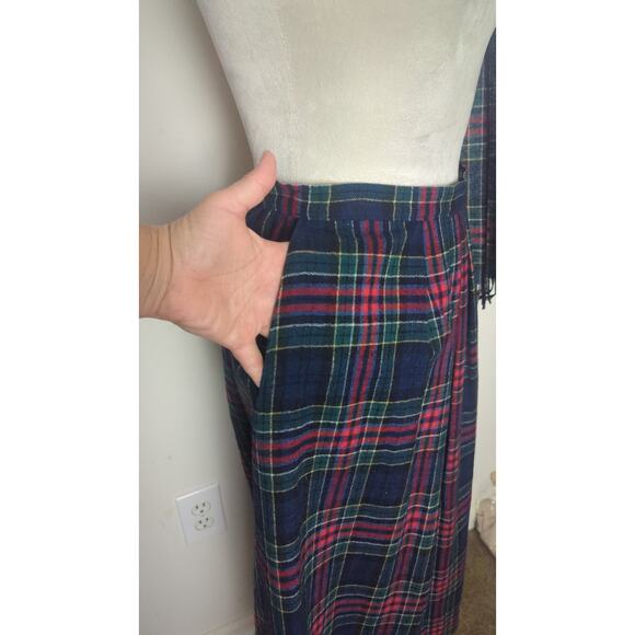 VTG 1970's Pendleton Allison Tartan Virgin Wool Skirt & Scarf Small - Picture 3 of 9